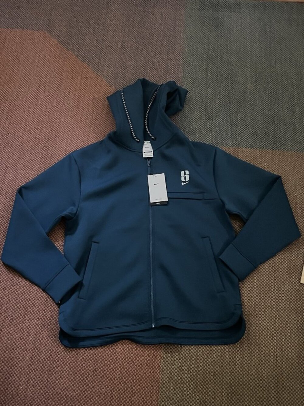 Sabrina Ionescu WNBA Nike Women's Full Zip Hoodie Blue Fleece Polyester Size S